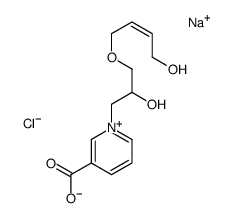 3-carboxylato-1-[2-hydroxy-3-[(4-hydroxy-2-butenyl)oxy]propyl]pyridinium sodium chloride结构式