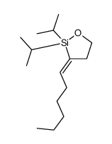 3-hexylidene-2,2-di(propan-2-yl)oxasilolane结构式