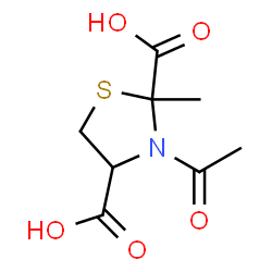 2,4-Thiazolidinedicarboxylic acid,3-acetyl-2-methyl-结构式