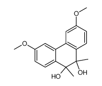 3,6-dimethoxy-9,10-dimethyl-9,10-dihydro-phenanthrene-9,10-diol结构式