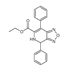 ethyl 4,5-dihydro-4,7-diphenyl-1,2,5-oxadiazolo(3,4-c)pyridine-6-carboxylate结构式