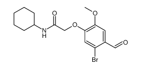 Acetamide, 2-(5-bromo-4-formyl-2-methoxyphenoxy)-N-cyclohexyl结构式