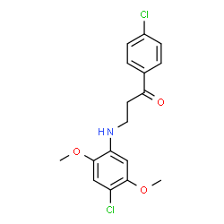 3-(4-chloro-2,5-dimethoxyanilino)-1-(4-chlorophenyl)-1-propanone Structure