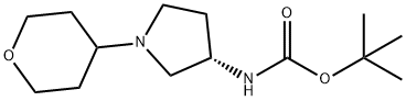 (S)-tert-Butyl 1-(tetrahydro-2H-pyran-4-yl)pyrrolidin-3-ylcarbamate Structure