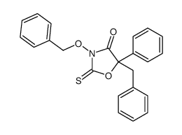 5-benzyl-5-phenyl-3-phenylmethoxy-2-sulfanylidene-1,3-oxazolidin-4-one结构式