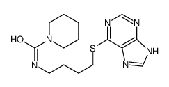 N-[4-(7H-purin-6-ylsulfanyl)butyl]piperidine-1-carboxamide结构式