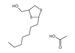 acetic acid,[(2R,4R)-2-heptyl-1,3-dithiolan-4-yl]methanol Structure