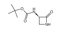 (3R)-3-(t-butyloxycarbonyl)aminoazetidin-2-one结构式