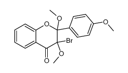 3-bromo-2,3,4'-trimethoxyflavan-4-one Structure