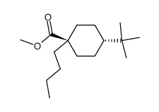 1-Butyl-4-tert-butyl-cyclohexanecarboxylic acid methyl ester Structure