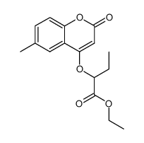 ethyl 2-(6-methyl-coumarin-4yloxy)butyrate结构式