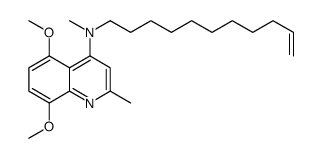 5,8-dimethoxy-N,2-dimethyl-N-undec-10-enylquinolin-4-amine结构式