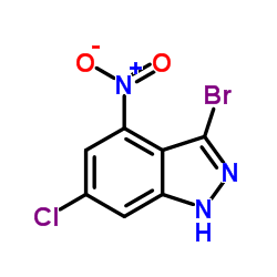 3-Bromo-6-chloro-4-nitro-1H-indazole Structure