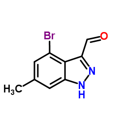 4-Bromo-6-methyl-1H-indazole-3-carbaldehyde结构式