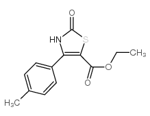 2-oxo-4-p-tolyl-2,3-dihydro-thiazole-5-carboxylic acid ethyl ester结构式