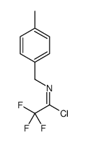 2,2,2-trifluoro-N-[(4-methylphenyl)methyl]ethanimidoyl chloride结构式
