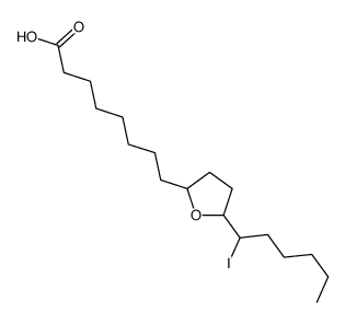 8-[5-(1-iodohexyl)oxolan-2-yl]octanoic acid结构式