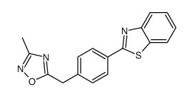 5-[[4-(1,3-benzothiazol-2-yl)phenyl]methyl]-3-methyl-1,2,4-oxadiazole Structure
