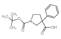 1-Boc-3-phenyl-3-pyrrolidinecarboxylic acid structure