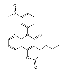 1-<3-(methylsulfinyl)phenyl>-3-n-butyl-4-acetoxy-1,8-naphthyridin-2(1H)-one Structure