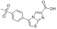 3-[4-(methylsulfonyl)phenyl]imidazo[2,1-b]thiazole-6-carboxylic acid Structure