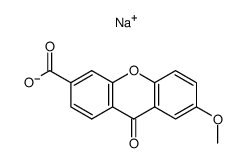 7-Methoxyxanthone-3-carboxylic acid sodium salt结构式