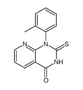 2-Thioxo-1-o-tolyl-2,3-dihydro-1H-pyrido[2,3-d]pyrimidin-4-one结构式