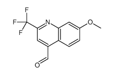 7-methoxy-2-(trifluoromethyl)quinoline-4-carbaldehyde Structure