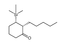 Cyclohexanone, 2-pentyl-3-(trimethylsilyl)-, cis Structure