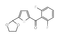 2-(2,6-DIFLUOROBENZOYL)-5-(1,3-DIOXOLAN-2-YL)THIOPHENE Structure