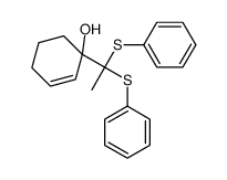 1-[1,1-bis(phenylsulfanyl)ethyl]cyclohex-2-en-1-ol结构式