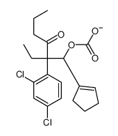 [1-(cyclopenten-1-yl)-2-(2,4-dichlorophenyl)-2-ethyl-3-oxohexyl] carbonate结构式