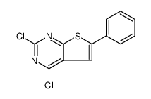 Thieno[2,3-d]pyrimidine, 2,4-dichloro-6-phenyl Structure