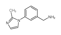 3-(2-甲基-1H-咪唑-1-基)苄胺结构式