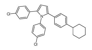 1,2-bis(4-chlorophenyl)-5-(4-cyclohexylphenyl)pyrrole Structure