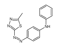 4-[(5-methyl-1,3,4-thiadiazol-2-yl)diazenyl]-N-phenylaniline Structure