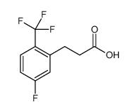 Benzenepropanoic acid, 5-fluoro-2-(trifluoromethyl)- Structure