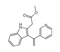 methyl 2-[3-(1-pyridin-3-ylethenyl)-1H-indol-2-yl]acetate Structure
