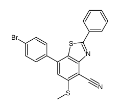 7-(4-bromophenyl)-5-methylsulfanyl-2-phenyl-1,3-benzothiazole-4-carbonitrile结构式
