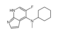 N-cyclohexyl-5-fluoro-N-methyl-1H-pyrrolo[2,3-b]pyridin-4-amine结构式