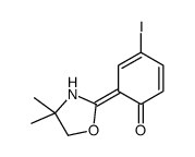 6-(4,4-dimethyl-1,3-oxazolidin-2-ylidene)-4-iodocyclohexa-2,4-dien-1-one结构式
