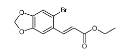 ethyl 3-(6-bromo-1,3-benzodioxol-5-yl)prop-2-enoate结构式