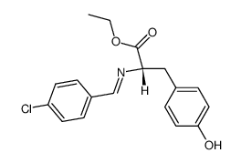 L-N-(p-Chlorbenzyliden)tyrosin-aethylester Structure