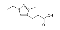 1H-Pyrazole-4-propanoic acid, 1-ethyl-3-methyl结构式