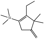 Cyclopentene, 2-ethyl-3,3-dimethyl-4-methylene-1-(trimethylsilyl)- Structure