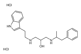 1-[2-(1H-indol-3-yl)ethylamino]-3-(1-phenylpropan-2-ylamino)propan-2-ol,dihydrochloride Structure