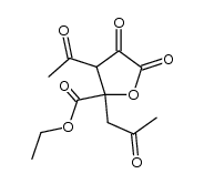 ethyl 3-acetyl-tetrahydro-4,5-dioxo-2-(2-oxopropyl)furan-2-carboxylate Structure