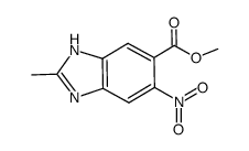 methyl 2-methyl-5-nitro-1H-benzimidazole-5-carboxylate结构式