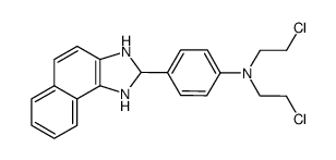 N,N-bis-(2-chloro-ethyl)-4-(2,3-dihydro-1H-naphtho[1,2-d]imidazol-2-yl)-aniline Structure