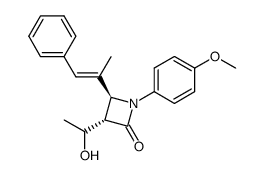 trans-3-(1-hydroxyethyl)-4-(α-methylstyryl)-1-(4-methoxyphenyl)azetidin-2-one Structure